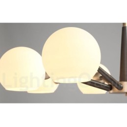 Retro Vintage Magic Bean Rustic Chandelier with Multi Colours Glass Shades