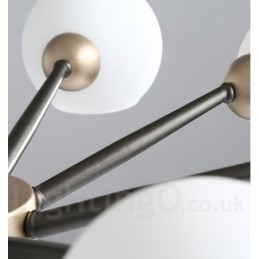 Retro Vintage Magic Bean Rustic Chandelier with Multi Colours Glass Shades