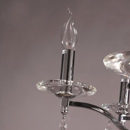 Chrome Elegant Crystal Candle Chandelier