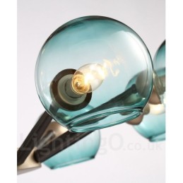 Retro Vintage Magic Bean Rustic Chandelier with Multi Colours Glass Shades