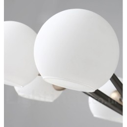 Retro Vintage Magic Bean Rustic Chandelier with Multi Colours Glass Shades