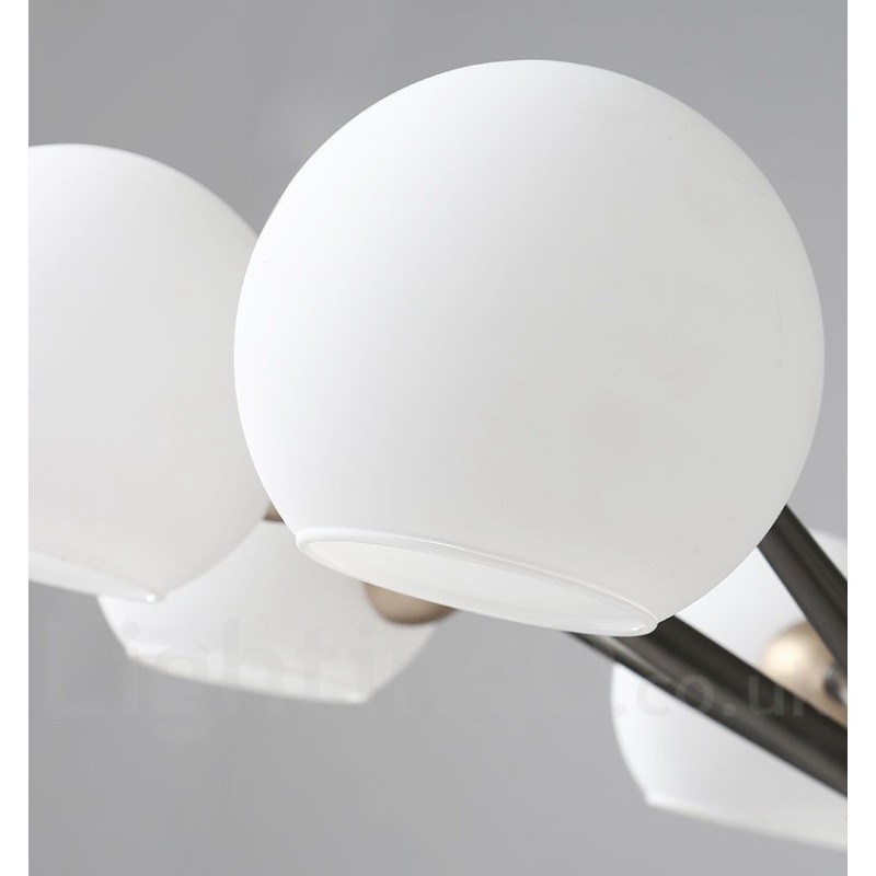 Retro Vintage Magic Bean Rustic Chandelier with Multi Colours Glass Shades