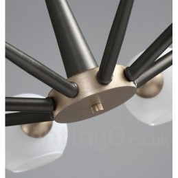 Retro Vintage Magic Bean Rustic Chandelier with Multi Colours Glass Shades