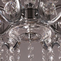 Chrome Elegant Crystal Candle Chandelier