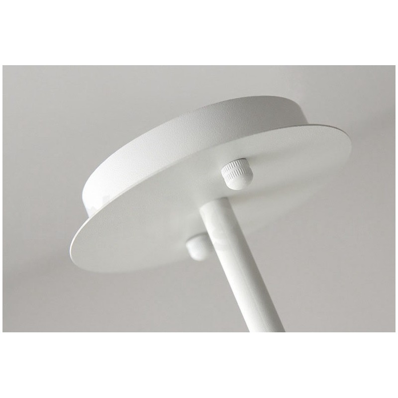 Modern Contemporary Pipe Chandelier with White Black Acrylic Shades