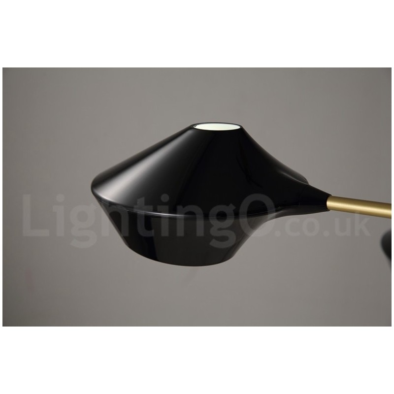 Modern Contemporary Pipe Chandelier with White Black Acrylic Shades