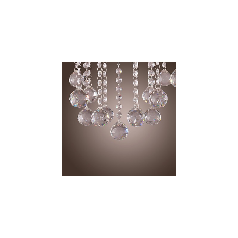Chrome Elegant Crystal Candle Chandelier