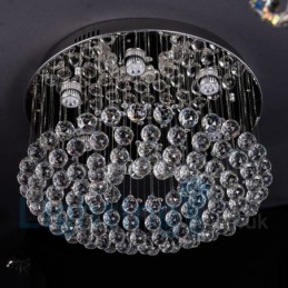 Modern K9 Crystal Round Flush Mount Ceiling Light