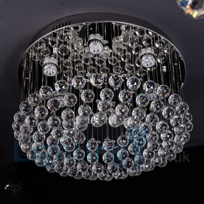 Modern K9 Crystal Round Flush Mount Ceiling Light