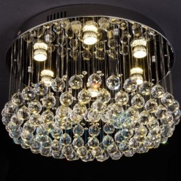 Modern K9 Crystal Round Flush Mount Ceiling Light