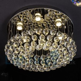 Modern K9 Crystal Round Flush Mount Ceiling Light