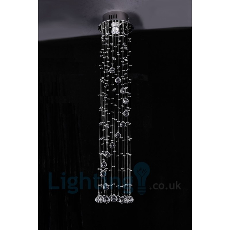 1 Light Cheap Modern K9 Crystal Round Flush Mount Ceiling Light