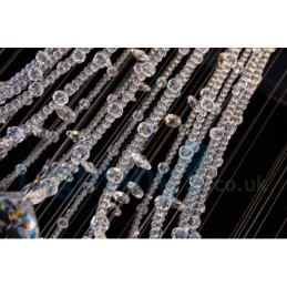 4 Light Modern K9 Crystal Round Flush Mount Ceiling Light