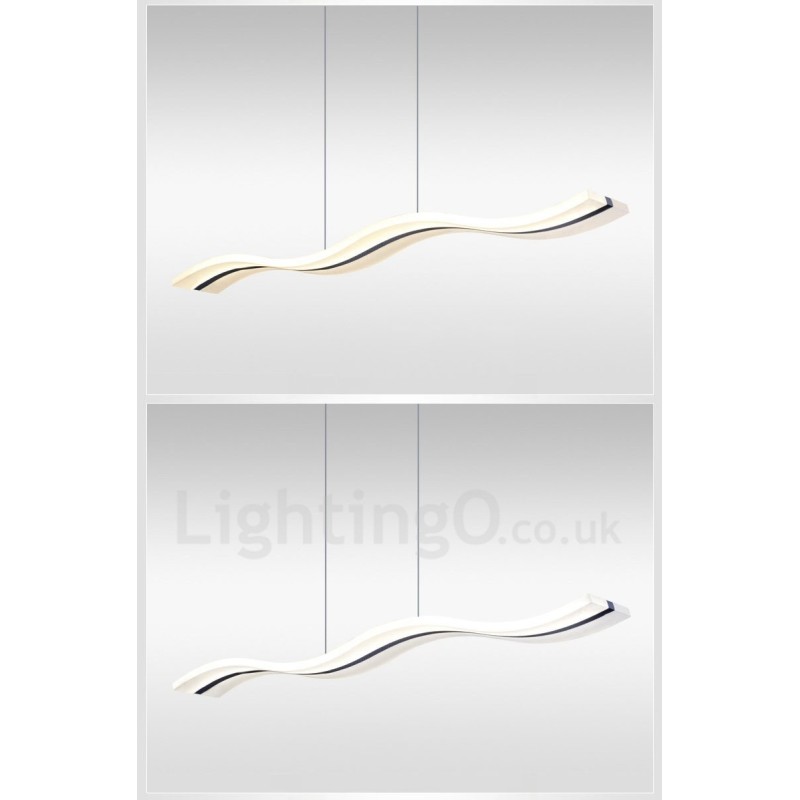Dimmable Linear Pendant Light with Remote Control Modern Design