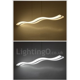 Dimmable Linear Pendant Light with Remote Control Modern Design