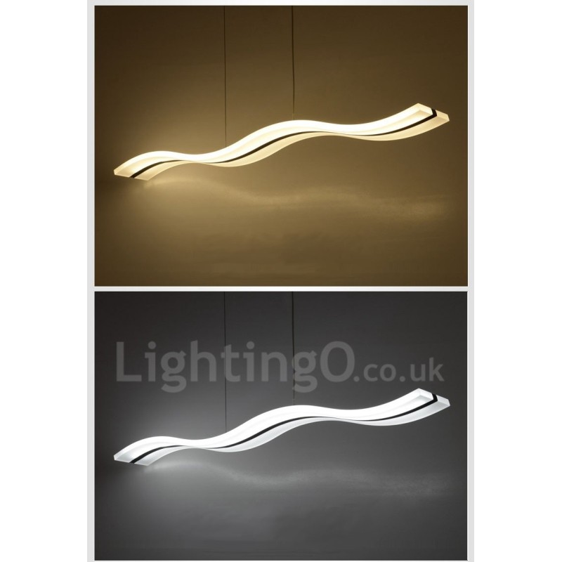 Dimmable Linear Pendant Light with Remote Control Modern Design