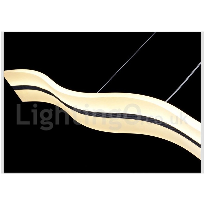 Dimmable Linear Pendant Light with Remote Control Modern Design