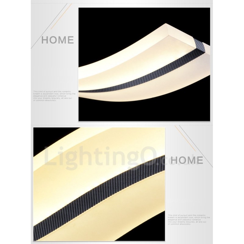 Dimmable Linear Pendant Light with Remote Control Modern Design