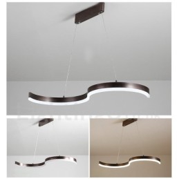 Dimmable Linear Pendant Light with Remote Control Modern Design