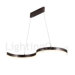 Dimmable Linear Pendant Light with Remote Control Modern Design