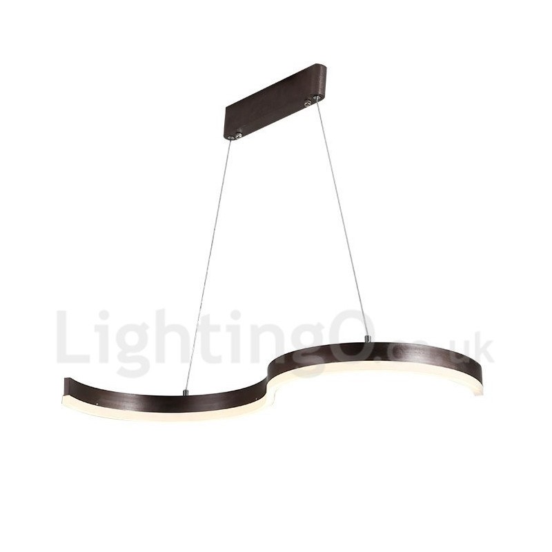 Dimmable Linear Pendant Light with Remote Control Modern Design