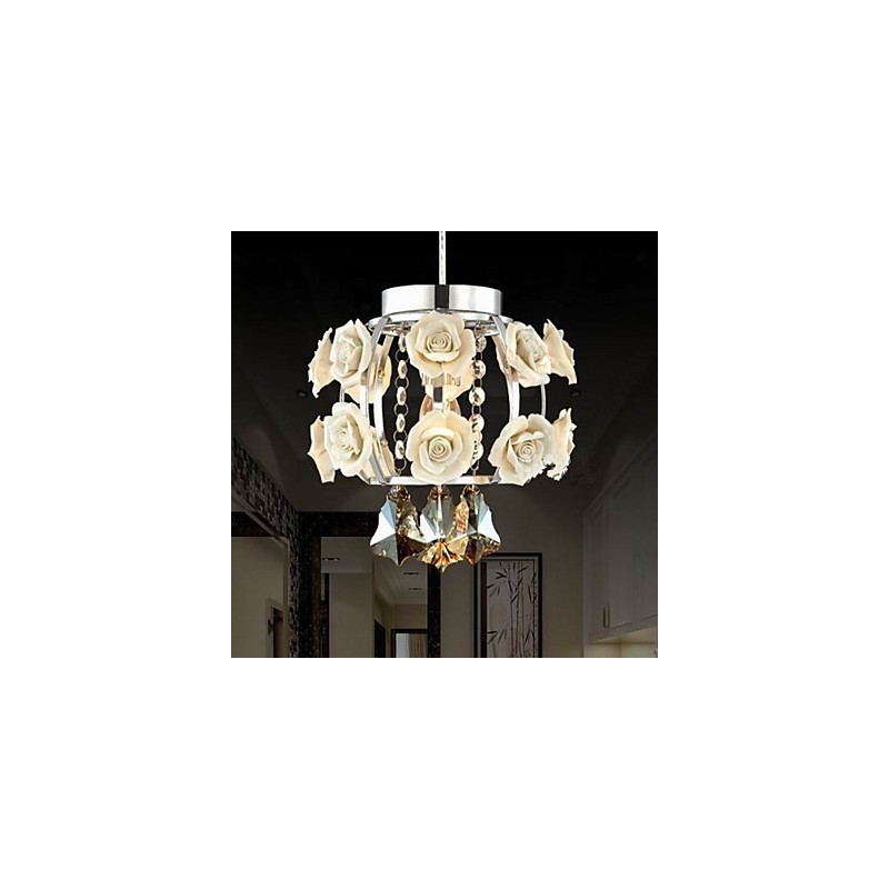 Chandelier Crystal Modern Contemporary Lantern Metal 1 Light
