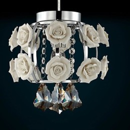 Chandelier Crystal Modern Contemporary Lantern Metal 1 Light