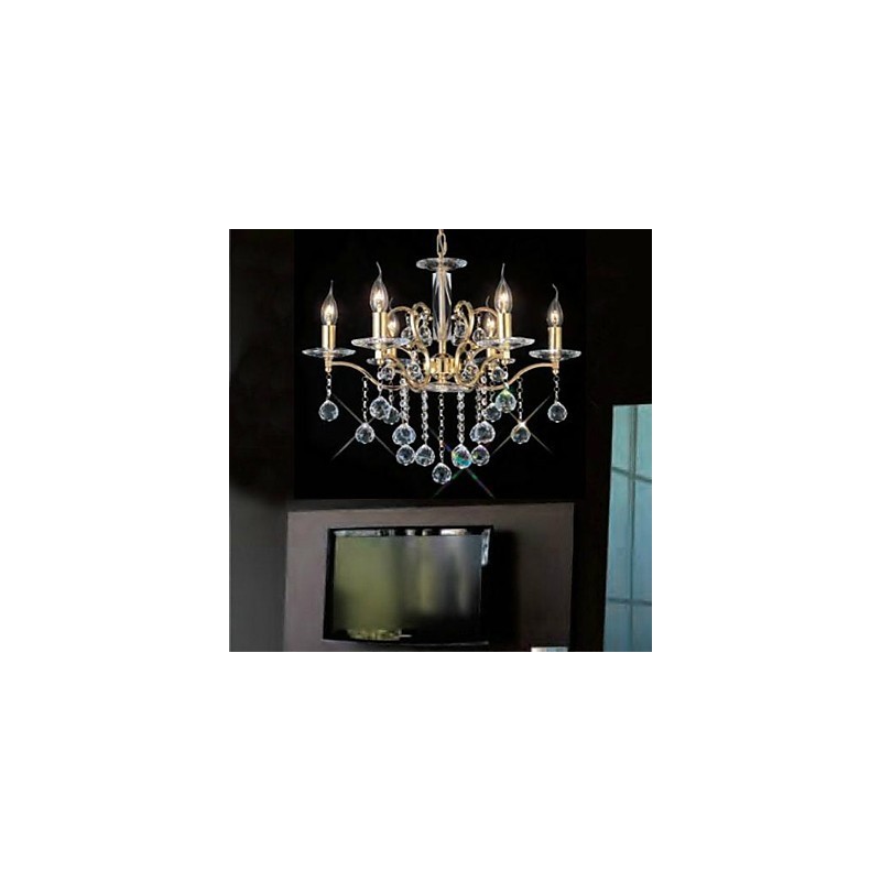 Traditional Classic Crystal Gold Metal Chandelier