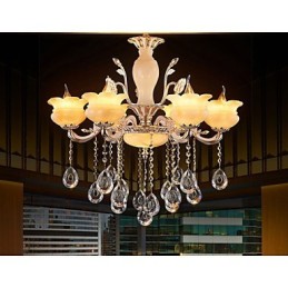 Jade Crystal Pendant lamp Candle Style Chandelier