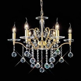Traditional Classic Crystal Gold Metal Chandelier