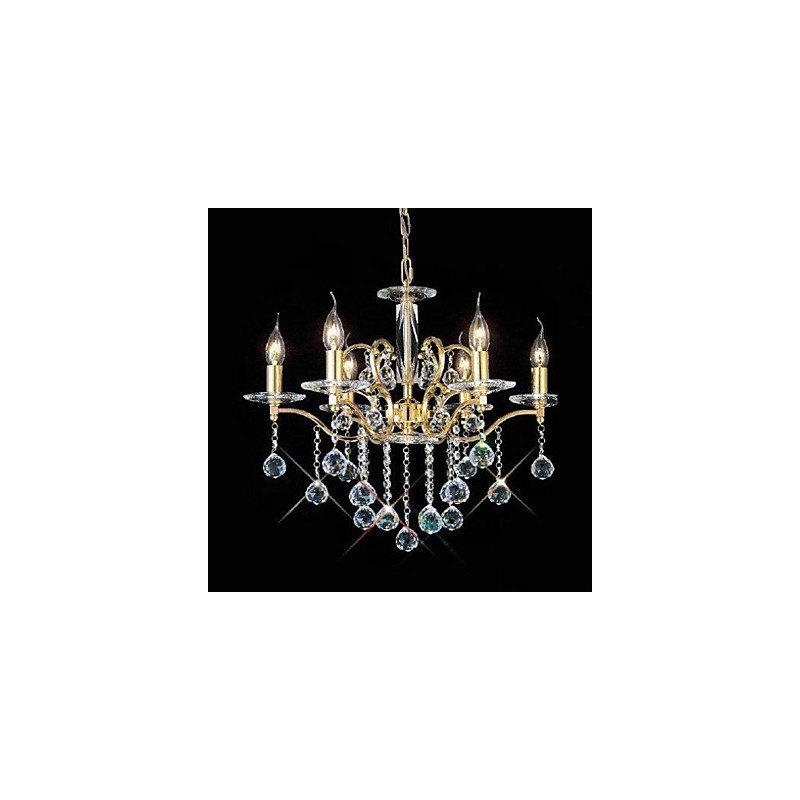 Traditional Classic Crystal Gold Metal Chandelier