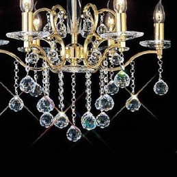Traditional Classic Crystal Gold Metal Chandelier