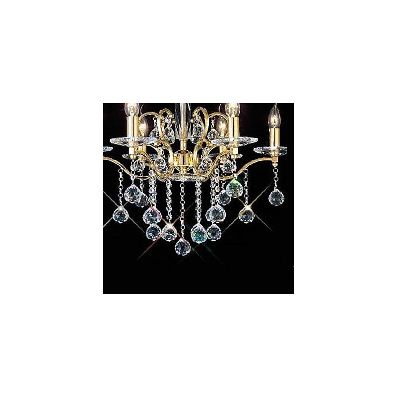 Traditional Classic Crystal Gold Metal Chandelier
