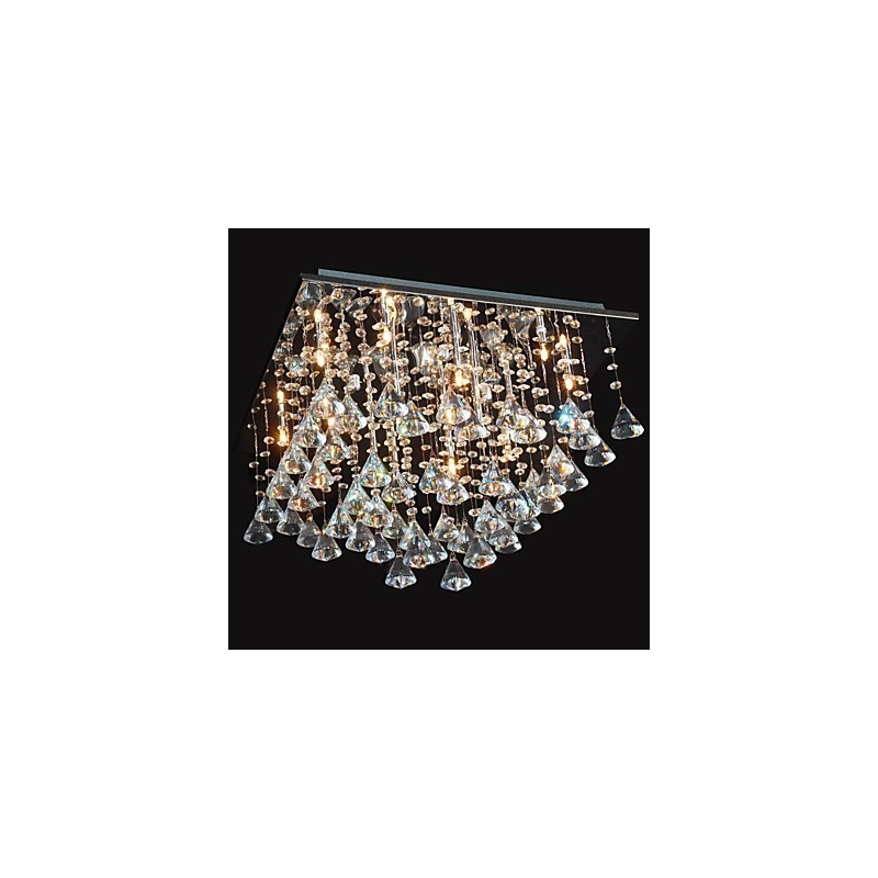 Traditional Classic Crystal Chrome Metal Chandelier