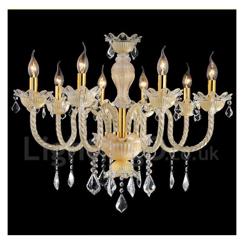 Crystal Luxurious Modern Contemporary Pendant Candle Chandelier