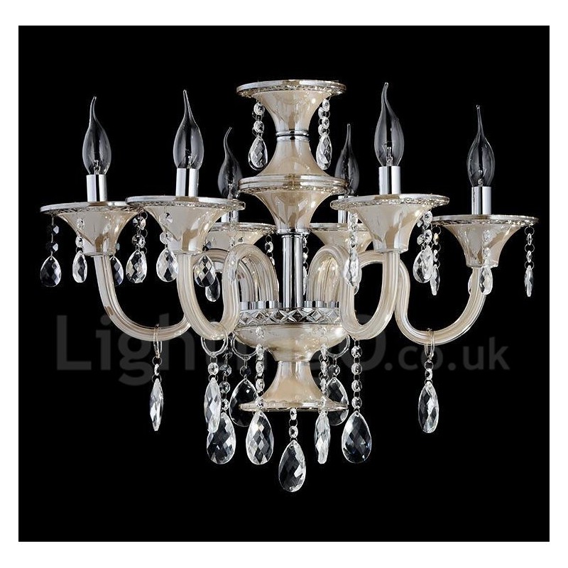 Crystal Luxurious Modern Contemporary Pendant Candle Chandelier