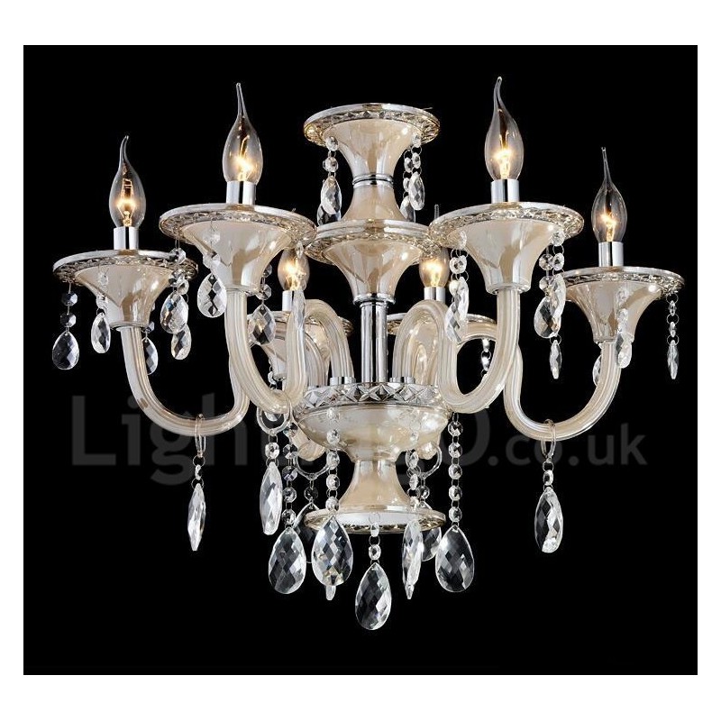 Crystal Luxurious Modern Contemporary Pendant Candle Chandelier