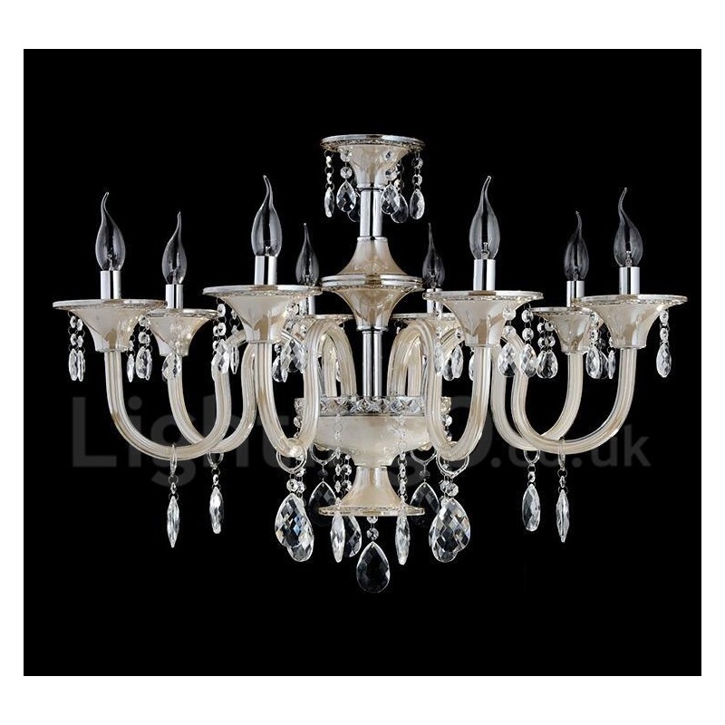 Crystal Luxurious Modern Contemporary Pendant Candle Chandelier