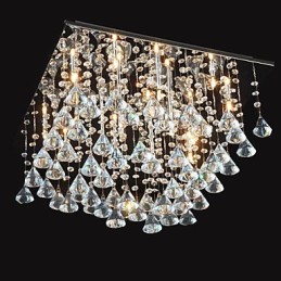Traditional Classic Crystal Chrome Metal Chandelier