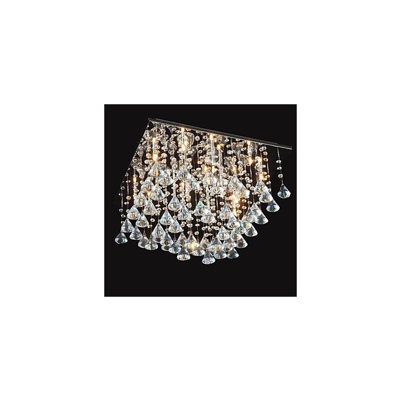 Traditional Classic Crystal Chrome Metal Chandelier