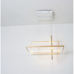 Dimmable Linear Pendant Light with Remote Control Ambient Light Painted Finishes Aluminum Modern Design