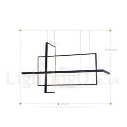 Dimmable Linear Pendant Light with Remote Control Ambient Light Painted Finishes Aluminum Modern Design