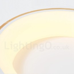Dimmable Multi Colours Round Wood Ceiling Light with Acrylic Shade Ceiling Lamp Nordic Style