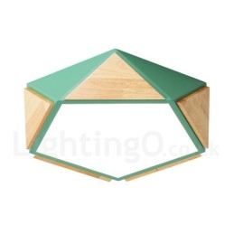 Dimmable Macaron Multi Colours Wood Ceiling Light with Acrylic Shade Ceiling Lamp Nordic Style