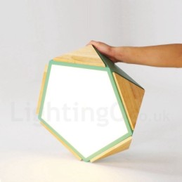 Dimmable Macaron Multi Colours Wood Ceiling Light with Acrylic Shade Ceiling Lamp Nordic Style