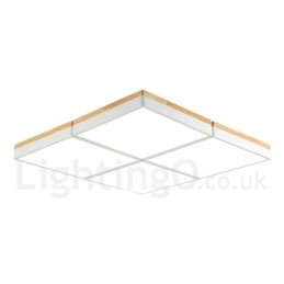 Large Square Dimmable Macaron Ultra thin Multi Colours Wood Ceiling Light with Acrylic Shade Ceiling Lamp Nordic Style