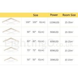 Large Square Dimmable Macaron Ultra thin Multi Colours Wood Ceiling Light with Acrylic Shade Ceiling Lamp Nordic Style