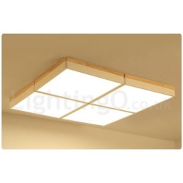 Large Square Dimmable Macaron Ultra thin Multi Colours Wood Ceiling Light with Acrylic Shade Ceiling Lamp Nordic Style