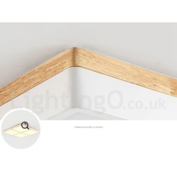 Large Square Dimmable Macaron Ultra thin Multi Colours Wood Ceiling Light with Acrylic Shade Ceiling Lamp Nordic Style