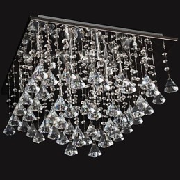 Traditional Classic Crystal Chrome Metal Chandelier